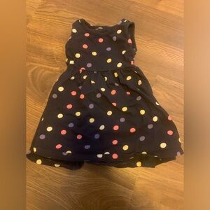 Navy blue polka dot dress